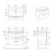 Комплект тумби з умивальником Geberit Selnova Square slim rim, 80х50, з шафкою, два ящики, білий (501.240.00.1) 501.240.00.1 фото 2