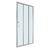 Двері скляні для душової ніші розсувні трисекційні EGER LEXO 91.5x195см прозоре скло 6мм профіль хром 599-809/1 599-809/1 фото