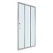 Двері скляні для душової ніші розсувні трисекційні EGER LEXO 91.5x195см прозоре скло 6мм профіль хром 599-809/1 599-809/1 фото 1