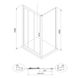 Двері скляні для душової ніші розсувні трисекційні EGER LEXO 91.5x195см прозоре скло 6мм профіль хром 599-809/1 599-809/1 фото 2
