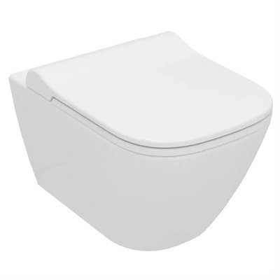 Унітаз підвісний безобідковий білий VOLLE SOLO із сидінням з мікроліфтом 13-55-111 13-55-111 фото