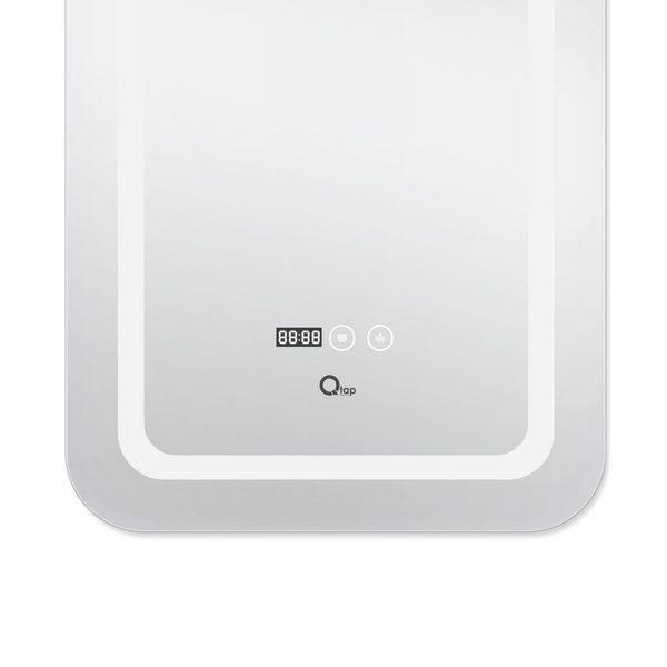 Зеркало Qtap Mideya (DC-F911) 500х800 с LED-подсветкой Touch, с антизапотеванием, с часами, диммером, рег. яркости QT2078F911W QT2078F911W фото