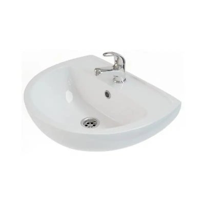 Раковина підвісна для ванної 550мм x 440мм KOLO FREJA білий напівкругла L71155000 L71155000 фото