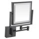 Косметическое зеркало с подсветкой VOLLE 2500.280604 прямоугольное подвесное металлическое черное 2500.280604 фото 1