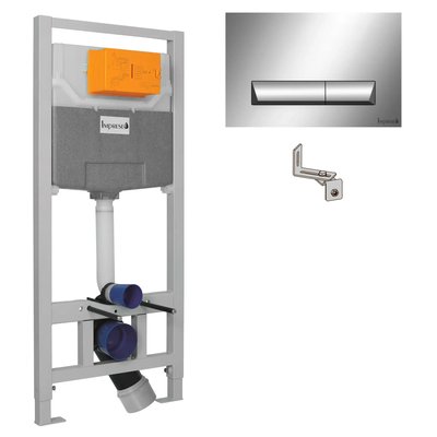 Система инсталляции для унитаза IMPRESE с кнопкой хром глянец i8120 i8120 фото