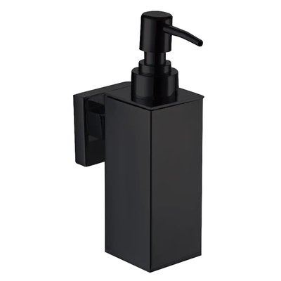 Дозатор для жидкого мыла VOLLE CUADRO 2536.230204 настенный на 300мл прямоугольный из нержавеющей стали черный 2536.230204 фото