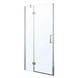 Двері для душової ніші EGER скляні універсальні розпашні двосекційні 185x100см прозорі 6мм профіль хром 599-701(h) 599-701(h) фото 1
