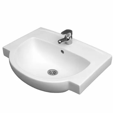Раковина підвісна для ванної 550мм x 460мм KOLO FREJA білий напівкругла L71955000 L71955000 фото