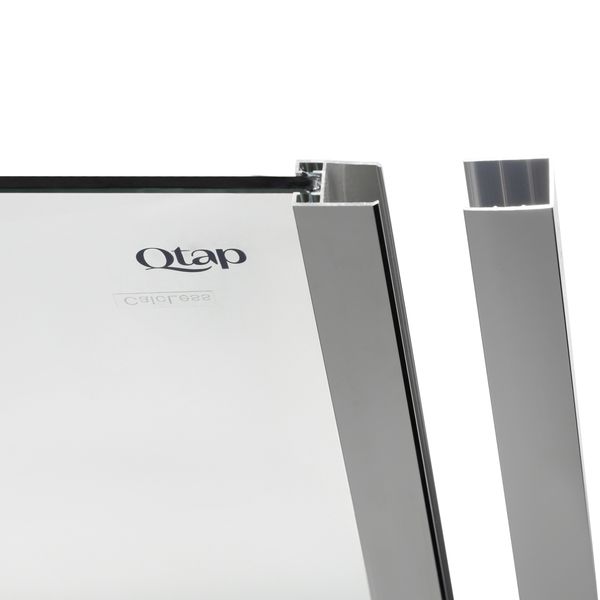 Душова перегородка Qtap Walk-In Glide CRM2012.C8 120х190 см, скло Clear 8 мм, покриття CalcLess GLICRM2012C8 фото