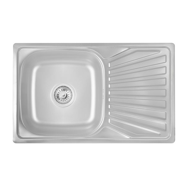 Кухонна мийка Lidz 7848 0,8 мм Satin (LIDZ7848SAT) SD00028657 фото