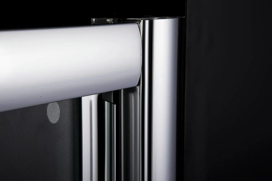 Перегородка скляна у душову нішу розсувна двохсекційна EGER 120см x 195см прозрачное скло 5мм профіль хром 599-153(h) 599-153(h) фото