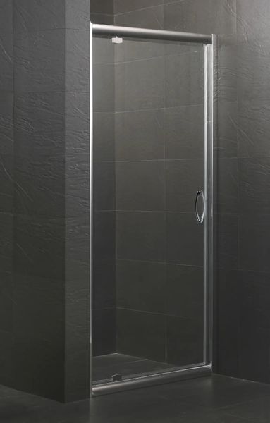 Ширма скляна для душової ніші розпашна EGER 80см x 195см прозрачное скло 5мм профіль хром 599-150-80(h) 599-150-80(h) фото