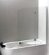 Шторка скляна для ванної права дві секції розпашна 150см x 120см EGER стекло прозрачное 6мм профиль хром 599-120CH/R 599-120CH/R фото 3