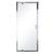 Стінка скляна для душової ніші розпашна EGER 90см x 195см прозрачное скло 5мм профіль хром 599-150-90(h) 599-150-90(h) фото