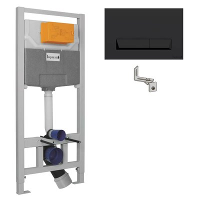 Система інсталяції для унітазу IMPRESE з кнопкою чорна глянец i8122B i8122B фото