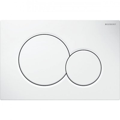 Кнопка слива для инсталляции GEBERIT SIGMA01 пластиковая двойная глянцевая белая 115.770.11.5 115.770.11.5 фото