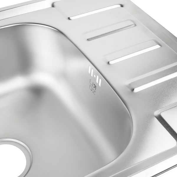 Кухонна мийка Lidz 6350 0,8 мм Satin (LIDZ6350SAT8) SD00040844 фото