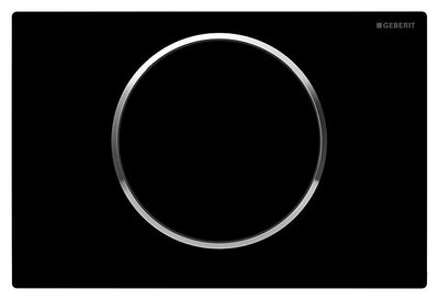 Кнопка зливу для інсталяції сенсорна GEBERIT SIGMA10 пластикова подвійна глянцева чорна 115.907.KM.1 115.907.KM.1 фото