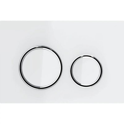 Кнопка зливу для інсталяції GEBERIT SIGMA21 скляна подвійна глянцева біла 115.884.SI.1 115.884.SI.1 фото