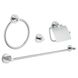 Комплект аксессуаров для ванной GROHE Essentials 40776001 округлый металлический хром 40776001 фото 1