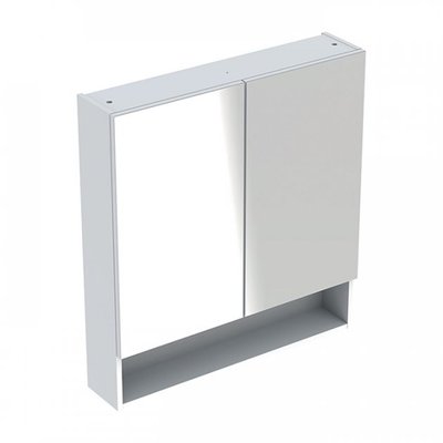 Шкафчик с зеркалом для ванной GEBERIT SELNOVA Square 58.8x85x17.5см с полочкой белый 501.264.00.1 501.264.00.1 фото