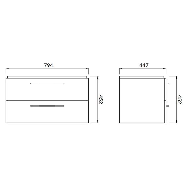 Набор В389 Cersanit шкафчик LARA+раковина MILLE 80, белая S801-361 фото