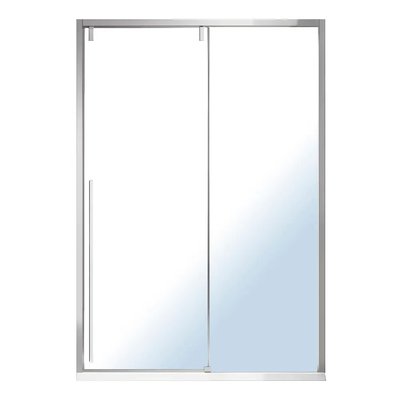 Дверь для душевой ниши VOLLE AIVA стеклянная раздвижная двухсекционная 195x120см прозрачная 6мм профиль хром 10-22-686 10-22-686 фото