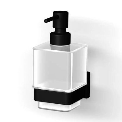 Дозатор для жидкого мыла настенный IMPRESE BILOVEC черный 280мл стекло 171255B 171255B фото