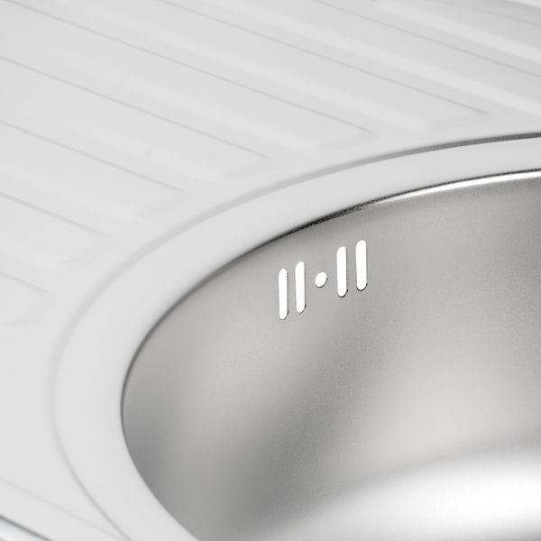 Кухонна мийка Lidz 7750 0,8 мм Satin (LIDZ7750SAT) SD00027779 фото
