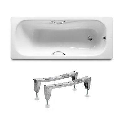 Ванна стальная металлическая прямоугольная ROCA PRINCESS 170см x 75см оборачиваемая c ручками с ножками A220270001+A291021000 A220270001+A291021000 фото